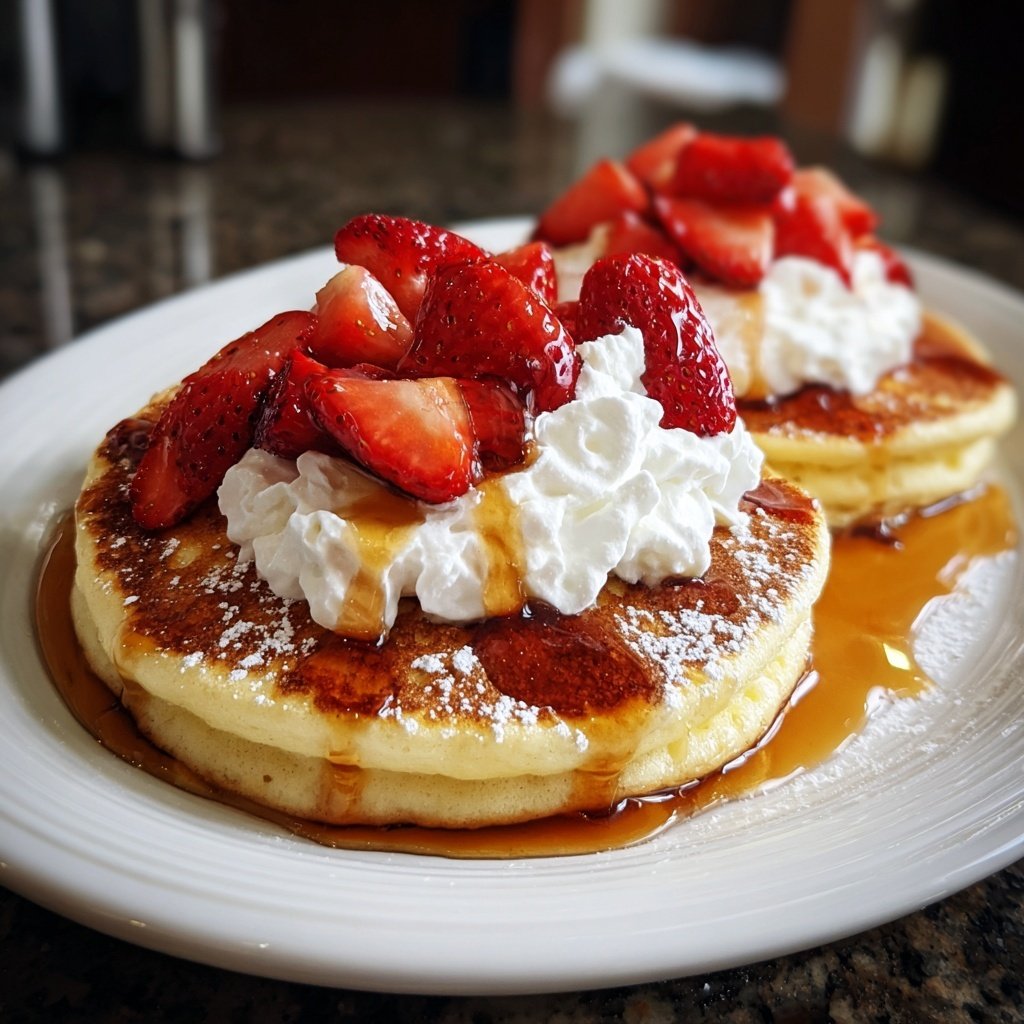 Valentinstag Frühstück mit Pfannkuchen