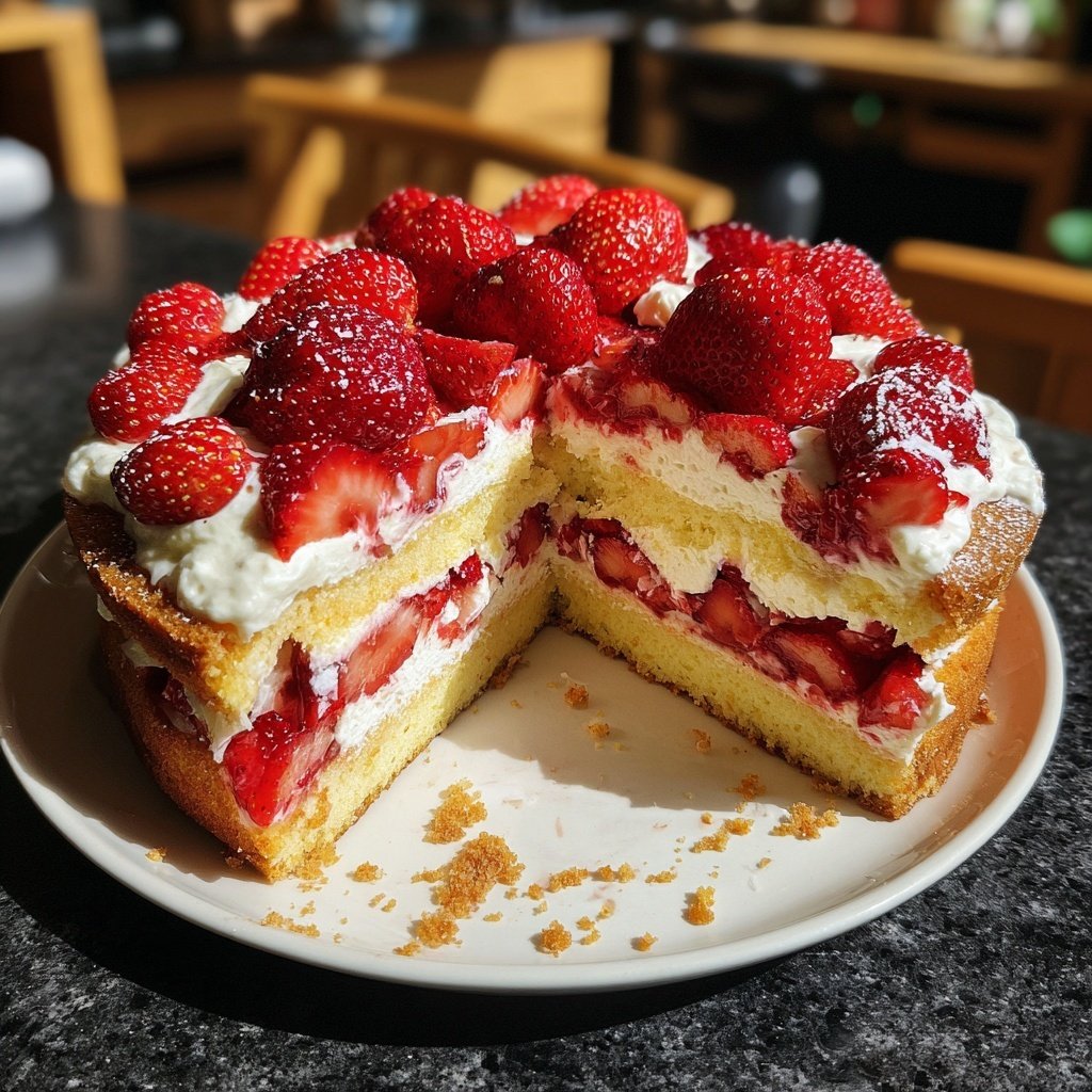Erdbeerkuchen Mit Quark Und Vanille