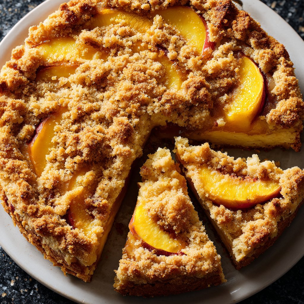 Streuselkuchen Mit Pfirsich