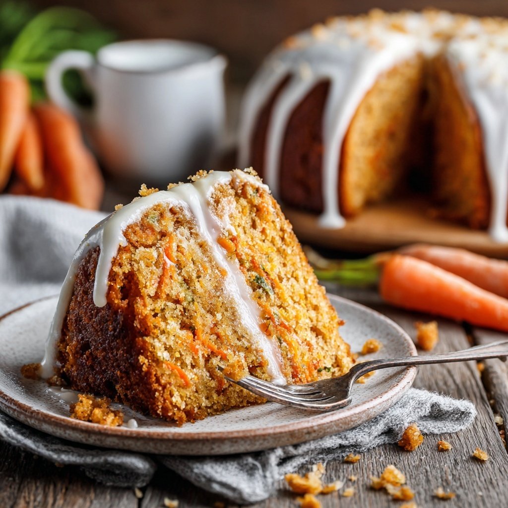 Karottenkuchen Mit Vanille Glasur