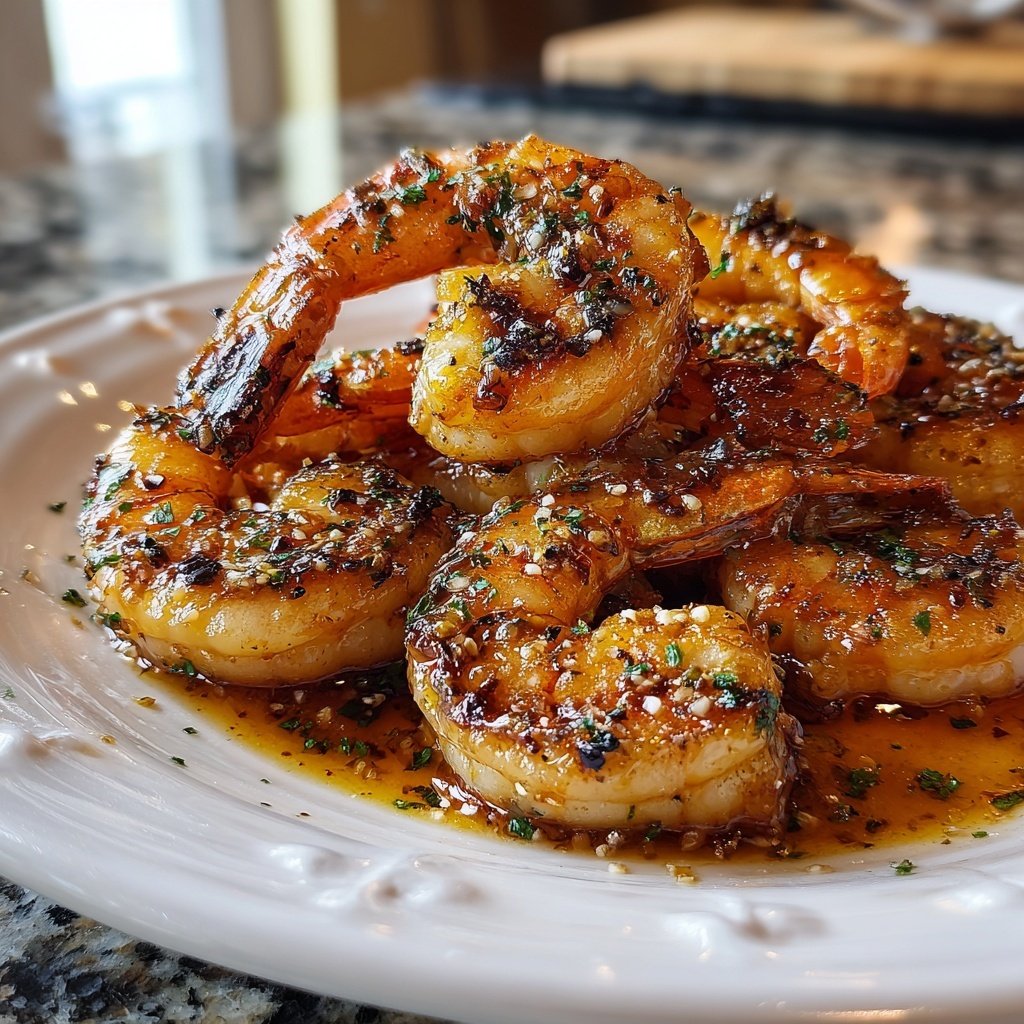 Gegrillte Garnelen Mit Knoblauch