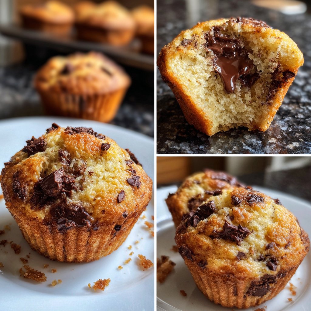 Muffins mit Banane und Schokolade