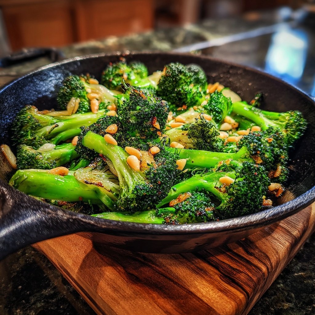Brokkoli Pfanne Mit Knoblauch